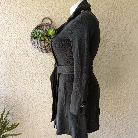 Zara knit double breasted trench coat green size m - Picture 3 of 6